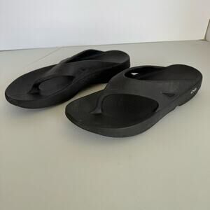 OOFOS OOriginal Recovery Sandals Flip Flops Slip On Black Men 11 Women 13